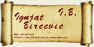 Ignjat Birčević vizit kartica